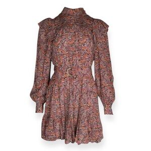 Ulla Johnson dress| Whimsical Silk Reema Dress Goldenrod Paisley | Size 4